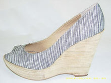 Splendid Women's Layla Striped Platform Wedge - Smoke Linen - 9.5 M