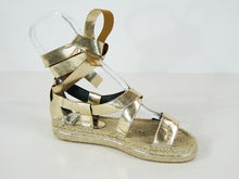 Rebecca Minkoff Gila Platform Espadrille Sandal - Gold - Sz 35.5 EU; 5.5 US