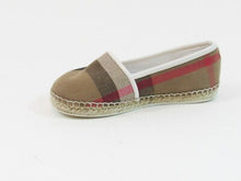 Burberry Kid Check Espadrille Flat - Off White/Tan - 27 (Kid)