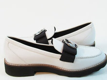 Michael Kors Vachetta/Grosgrain Loafer (Women's) - White - Sz 5.5 M