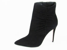 Something Navy Arianna Ruched Bootie (Women) - Suede Black - Sz 7 M; 37.5 EU