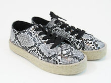 Olivia Miller Lace-up Sneaker (Women's) - Black Snake Print - Sz 6; 36 EU