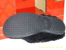 Charter Club Women's Micro-Velour Faux Fur Slippers - Black - Sz Small (5-6)
