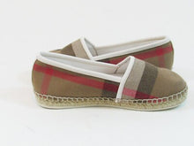 Burberry Kid Check Espadrille Flat - Off White/Tan - 27 (Kid)