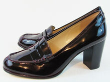 Michael Kors Patent Leather Block Heeled Pump - Wine - 9 M