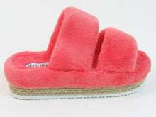 Olivia Miller Ortona Faux Fur Platform Sandal (Women's) - Orange - 8 M