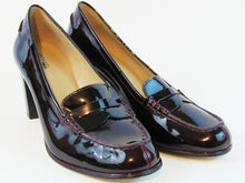 Michael Kors Patent Leather Block Heeled Pump - Wine - 9 M