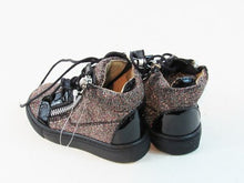 Giuseppe Zanotti Glitter High Top Dbl Zip Sneakers - Black - Size 19 (Toddler)