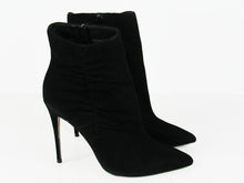 Something Navy Arianna Ruched Bootie (Women) - Suede Black - Sz 7 M; 37.5 EU