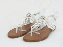 GBG Los Angeles Lovey Flat Sandal (Women's) - White - Sz 9.5 M