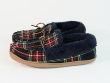 1901 Poppy Faux Fur Lined Moc Slipper - Navy/Red - 6 M