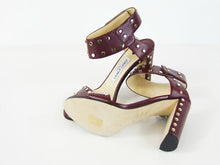 Jimmy Choo Veto Studded Sandal - Vino - 37.5 EU; 7 US