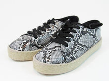 Olivia Miller Lace-up Sneaker (Women's) - Black Snake Print - Sz 6; 36 EU