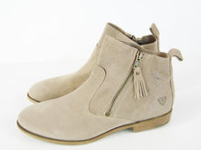 Tamaris Cigarra Perforated Ankle Bootie - Biege - Sz 41 EU; 9.5 M