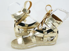 Rebecca Minkoff Gila Platform Espadrille Sandal - Gold - Sz 35.5 EU; 5.5 US