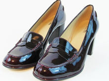 Michael Kors Patent Leather Block Heeled Pump - Wine - 9 M