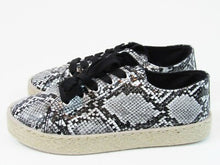 Olivia Miller Lace-up Sneaker (Women's) - Black Snake Print - Sz 6; 36 EU
