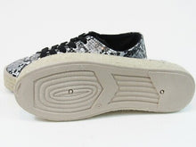 Olivia Miller Lace-up Sneaker (Women's) - Black Snake Print - Sz 6; 36 EU