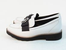 Michael Kors Vachetta/Grosgrain Loafer (Women's) - White - Sz 5.5 M