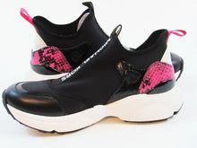 Michael Kors Willow Slip On Sneaker (Women's) - Black/Wht/Pk - Left.8; Right.8.5