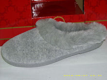 Charter Club Women's Micro-Velour Faux Fur Slippers - Grey - Sz Small (5-6)
