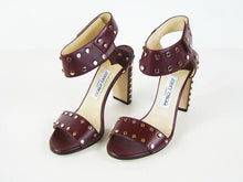 Jimmy Choo Veto Studded Sandal - Vino - 37.5 EU; 7 US