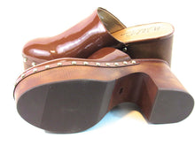 Wild Pair Addore Faux Leather Studded Clogs (Women's) - Cognac - Sz 6.5 M
