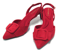 Anne Klein Iva Slingback Pointed Toe Pump (Women's) - Red - Sz 8 M