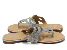 GC Shoes Amelia Flat Sandal (Women's) - Silver - Sz 9 M