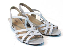 LifeStride Yaya Strappy Wedge Sandal (Women's) - Silver Metallic - Sz 9 W