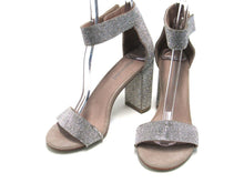 Jeffrey Campbell Lindsay Block Heeled Sandal (Women's) - Silver - Sz 8 M
