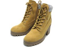 Wild Pair Bentli Embellished Lug Sole Combat Boot (Women's) - Tan - Sz 10 M