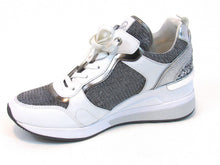 Michael Kors Crista Trainer Sneaker (Women's) - White/Silver - Sz 9 M