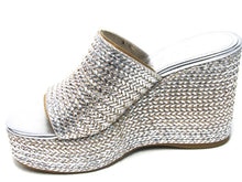 Guess Yenisa Espadrille Platform Wedge Sandal (Women's) - Silver - Sz 10 M