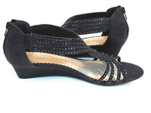 Charter Club Ginifur Wedge Sandal (Women's) - Black - Sz 8 M