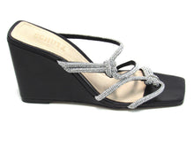 Schutz Lauryn Slip-On Dress Wedge Sandal (Women's) - Black - Sz 7 B