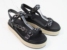 Karl Lagerfeld Paris Palma Chain Detail Sandal (Women's) - Black - 9 M; 40 B