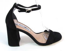 Steve Madden Dillion Ankle Strap Two Piece Block Heel Sandal - Black - 6.5 M