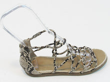Sun + Stone Oliviah Strappy Flat Sandal (Women's) - Snake - 6 M;  EU 36.5