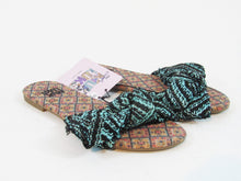 Muk Luks Trysta Knot Slide Sandal (Women's) - Turquoise - 7 M; 37.5 EU