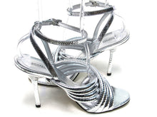 Michael Kors Royce Quilted Metallic Embossed Sandal (Women's) - Silver - Sz 10 M