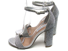 Steve Madden Carrson Block Heeled Dress Sandal (Women's) - Silver - Sz 7.5 M