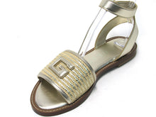 Guess Shay Logo One Band Ankle Strap Sandals (Women's) - Gold - Sz 7.5 M