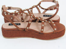 Aqua Kimm Studded Platform Sandal - Cognac - 8.5 M