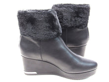 DKNY Nadra Faux Fur Wedge Ankle Boot (Women's) - Black - Sz 10 M