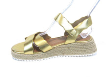 Olivia Miller Trinity Scalloped Espadrille Sandal  (Women's) - Gold - Sz 9 M