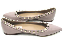 Valentino Garavani Rockstud Pointed Toe Flat Sandal (Women's) - Biege - Sz 5.5 M