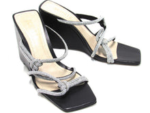 Schutz Lauryn Slip-On Dress Wedge Sandal (Women's) - Black - Sz 7 B