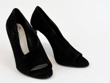 Vince Camuto Rallien Peep Toe Suede Pump - Black - 8.5 M; 39 EU