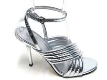 Michael Kors Royce Quilted Metallic Embossed Sandal (Women's) - Silver - Sz 10 M
